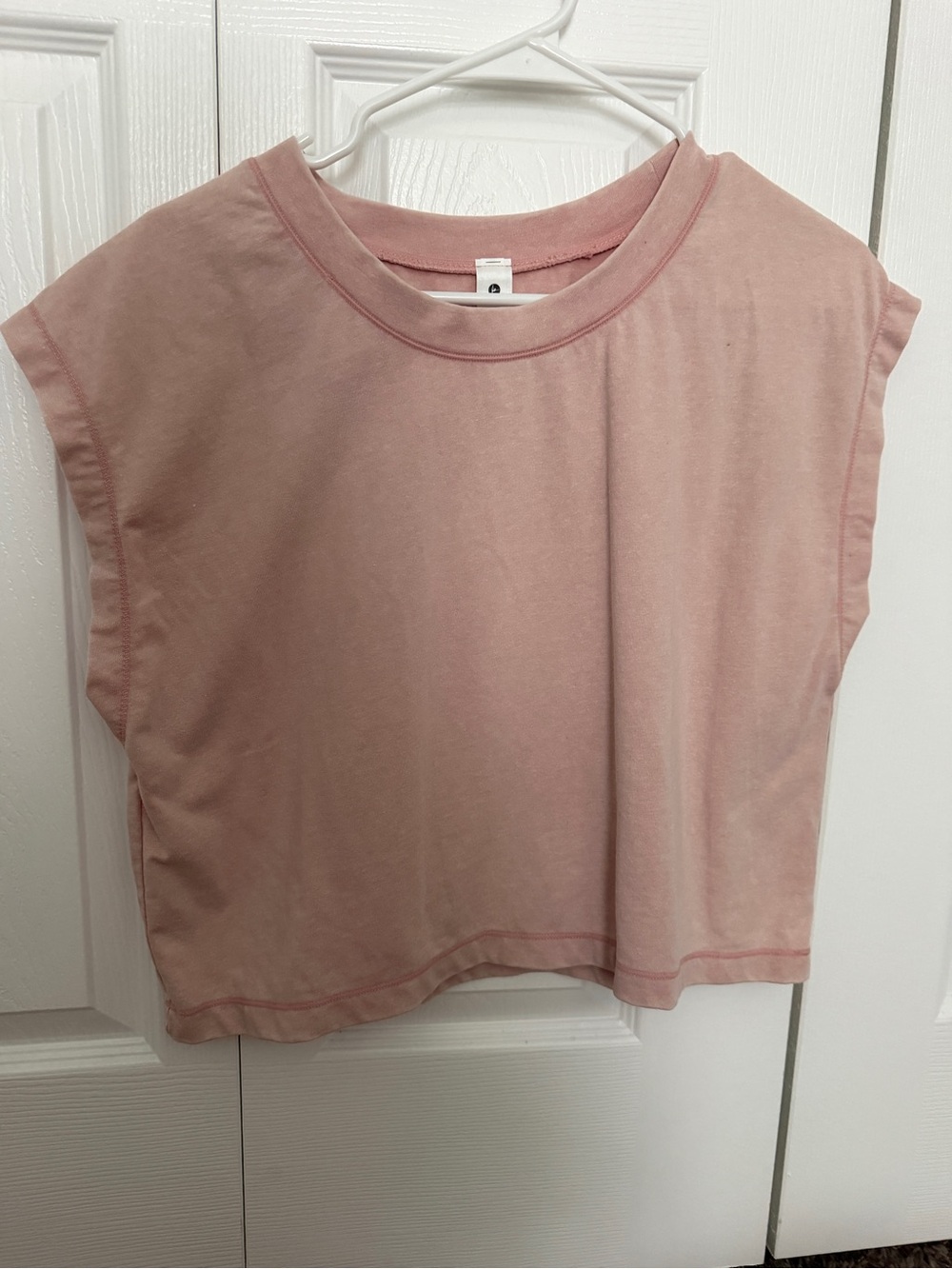 90 Degree By Reflex Dusty Pink Cropped Muscle Tee